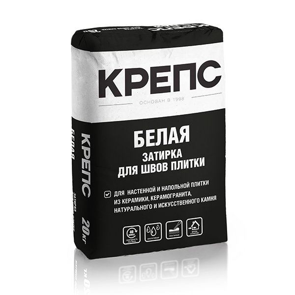 Затирка КРЕПС белая, 20кг (АКЦИЯ)