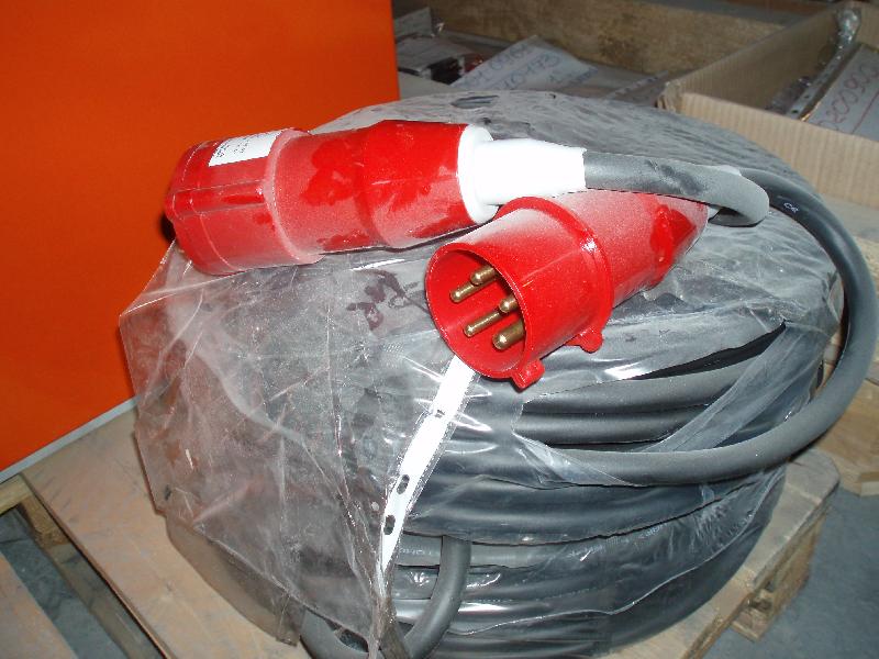 Кабель 5х4 СЕЕ-разъемами (50 м)