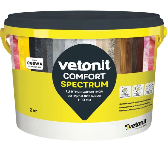 Затирка ВЕТОНИТ КОМФОРТ спектрум родонит (21) 2кг 