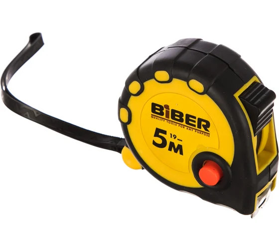 Рулетка БИБЕР "STANDART" обрез.корпус 5мх19мм