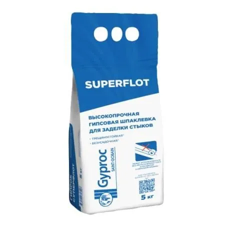 Шпаклевка ГИПРОК/Ветонит Суперфлот гипсовая для стыков /5 кг