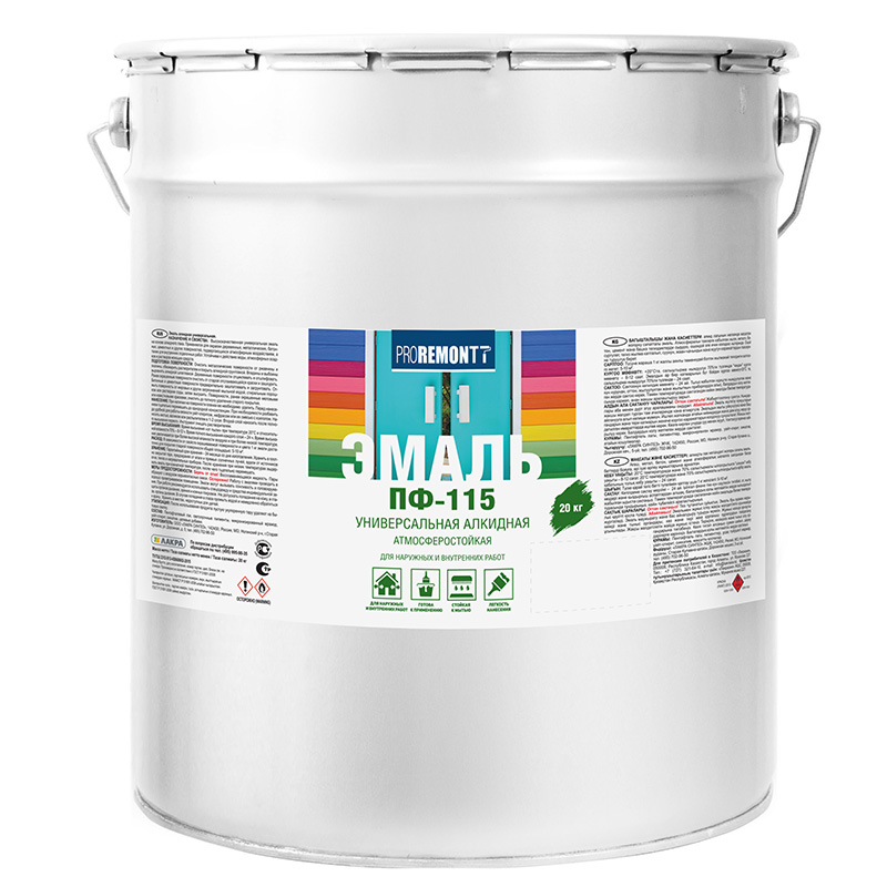Эмаль ПФ-115 "Proremontt" КРАСНЫЙ / 20кг/