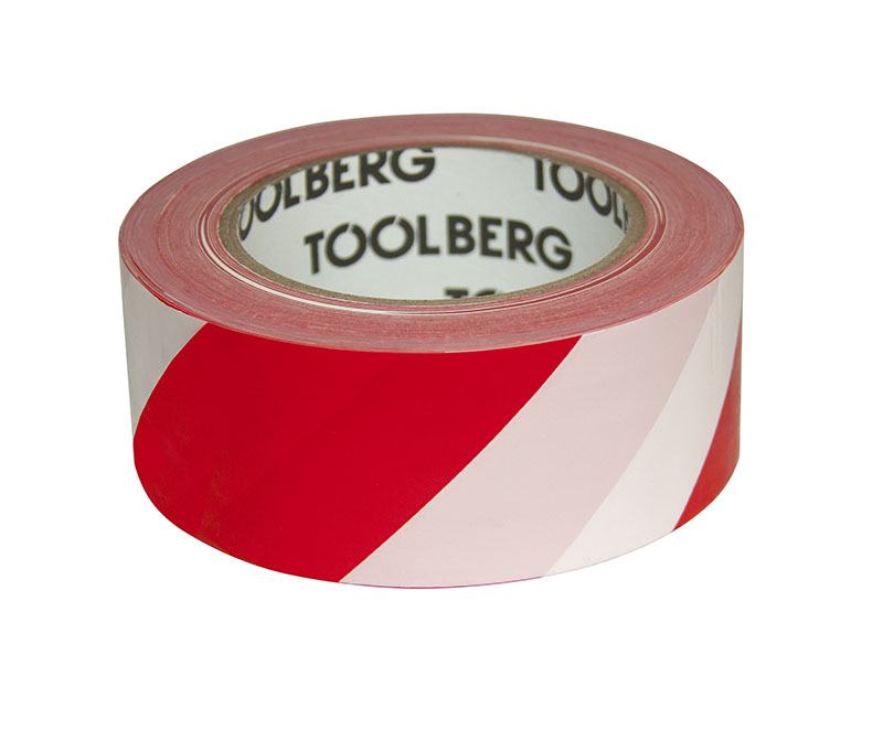 Лента , Лакра сигнальная для ограждений 200м*50мм, бело-красная