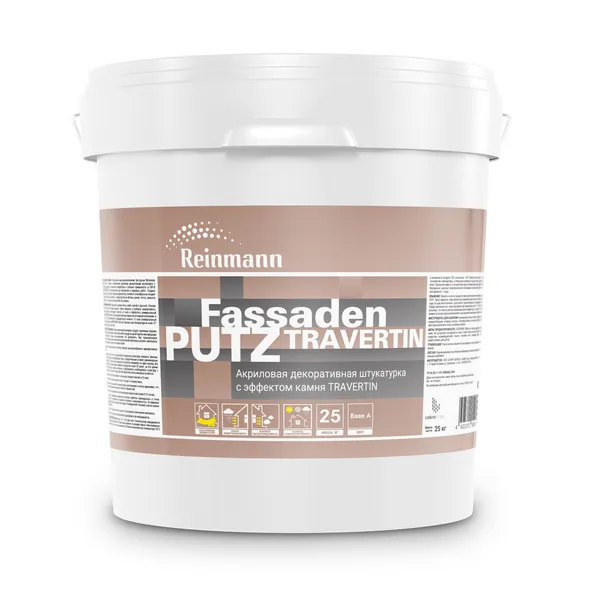 Штукатурка REINMANN FasadenPutz Travertin, 4 кг.