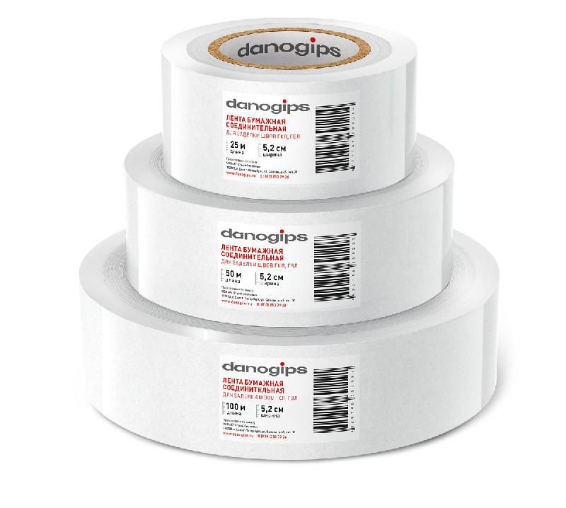 Лента для швов ДАНОГИПС бумажная 5,2см*76м (20)