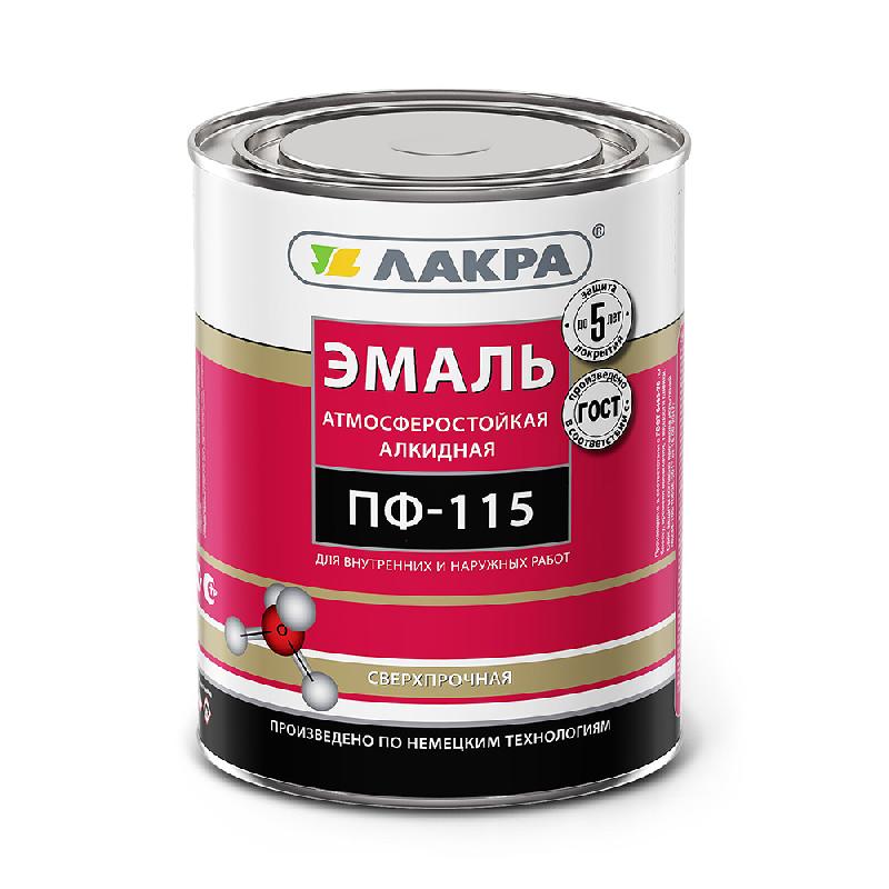Эмаль ПФ-115 ЛАКРА ЧЕРНЫЙ  / 0,9кг/