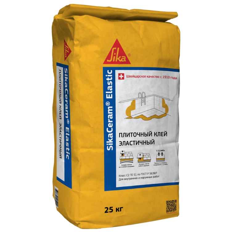 Клей ЗИКА SikaCeram® Elastic  /25кг/48шт/ просрок 09.23