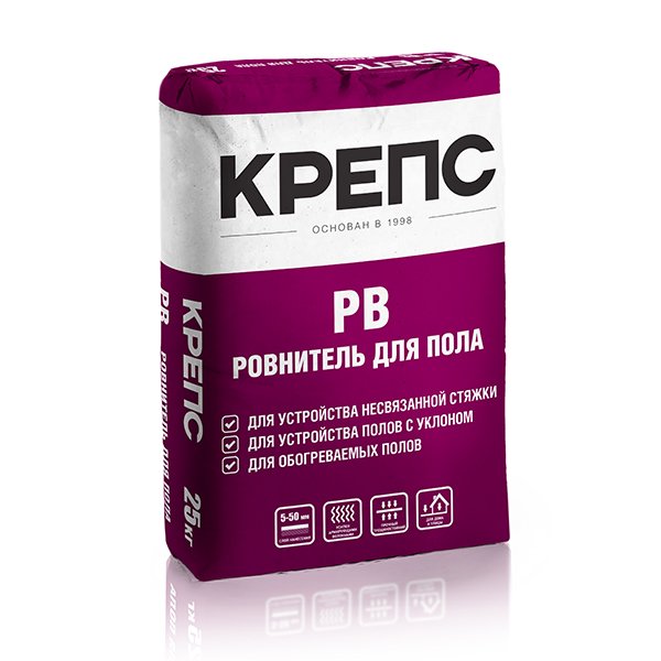 Пол КРЕПС РВ ровнитель / 25кг,М300, от 5-50мм/56 меш.