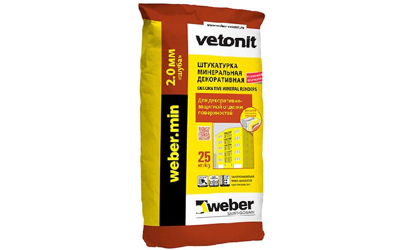 Штукатурка ВЕТОНИТ мин 2.0 мм ШУБА /25 кг