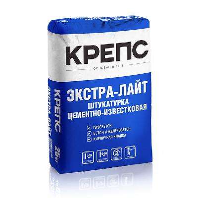 Штукатурка КРЕПС ЭКСТРА-ЛАЙТ цем-известковая/25кг/56 шт