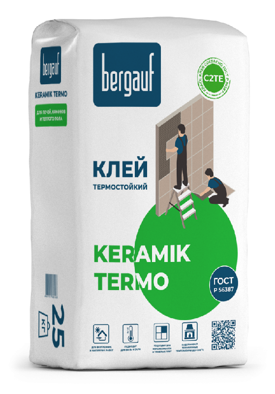 Клей БЕРГАУФ Keramik Termo, C2 TЕ  /25кг/56шт/