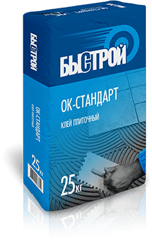 Клей БЫСТРОЙ ОК-стандарт, плиточный /25кг/56 шт