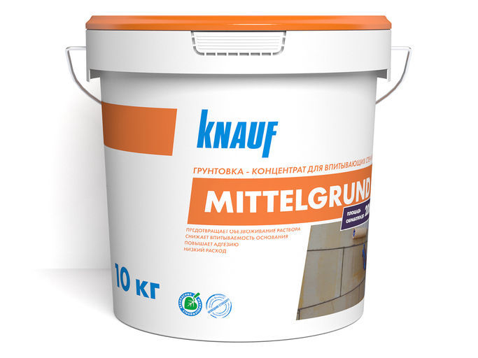 Грунтовка КНАУФ Миттельгрунд F (концентрат) для вн. и н/работ/10 кг/36шт/