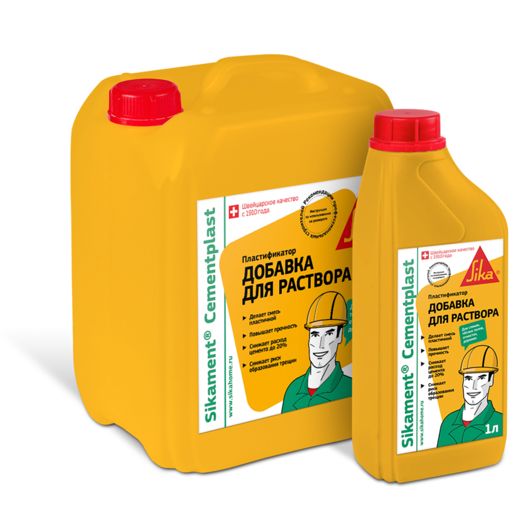 Добавка ЗИКА (пластификатор) для бетона Sikament Cementplast/5л 