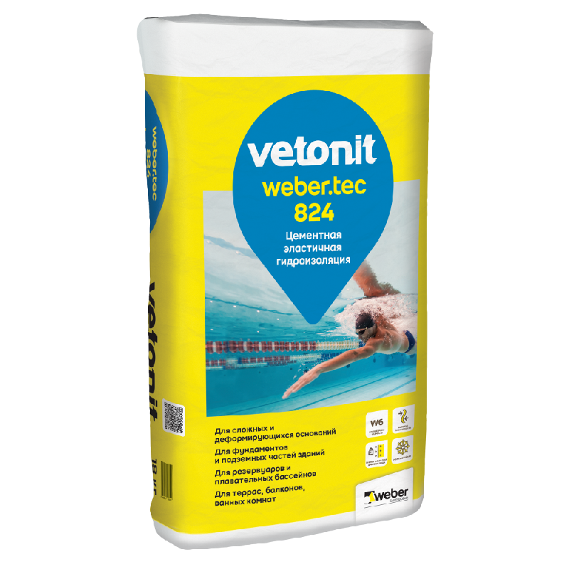 Гидроизоляция ВЕТОНИТ ВЕБЕР.ТЕК 824, 18 кг