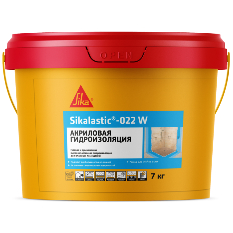 Гидроизоляция ЗИКА lastik-022 W  полим.мембрана 7кг