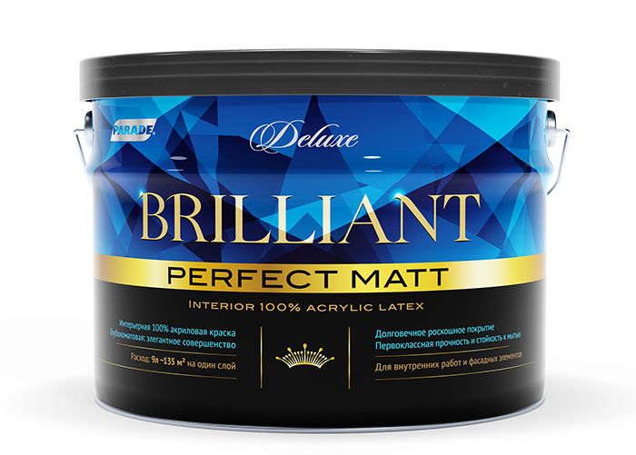 Краска PARADE DELUXE Brilliant perfekt matt, база С, 9л
