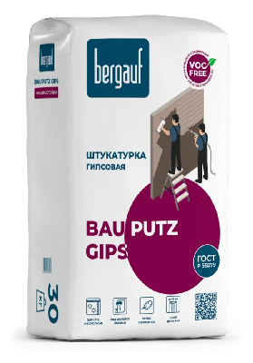 Штукатурка БЕРГАУФ Bau Putz Gips гипсовая /30кг/49шт/