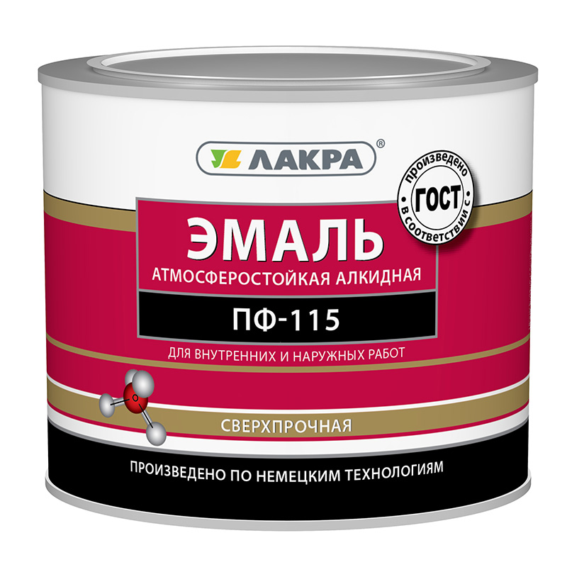 Эмаль ПФ-115 ЛАКРА ЧЕРНЫЙ  / 1,9кг/