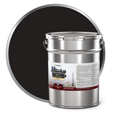 Грунт-эмаль 3 в 1 Лакра Черный 15кг 