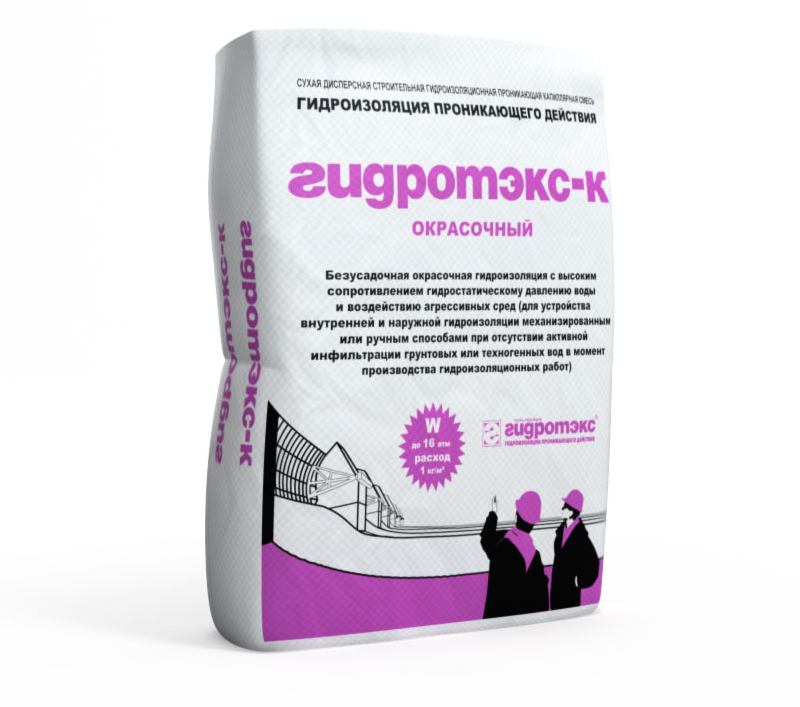 Гидротэкс-К  гидроизоляция, 12 кг (банка)
