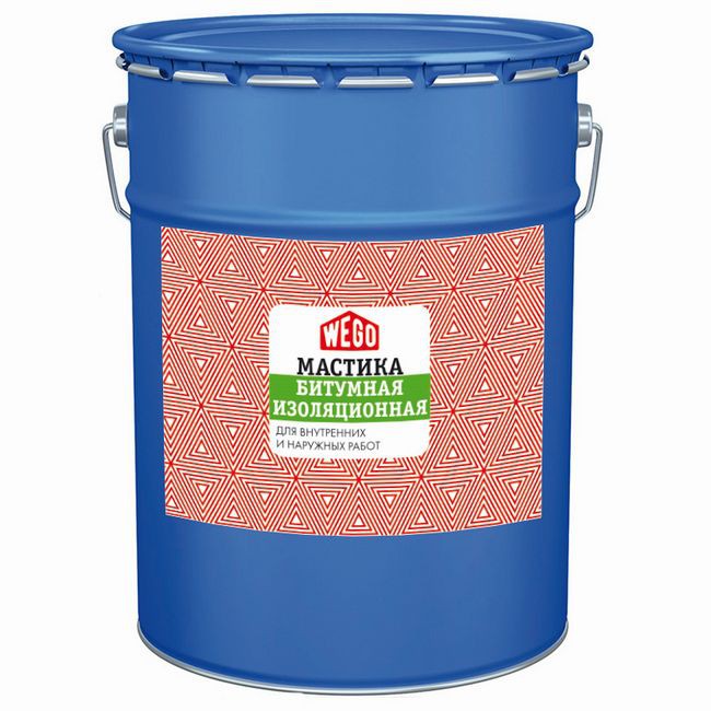 Мастика резино-битумная (МРБ)ТМ WEGO,  25 кг 