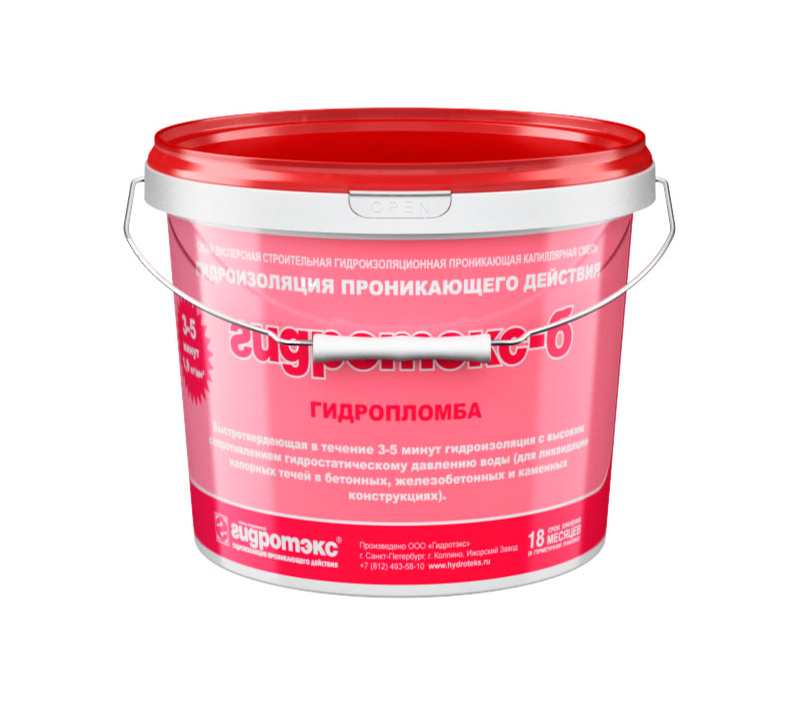 Гидротэкс-Б гидроизоляция(гидропломба),6 кг
