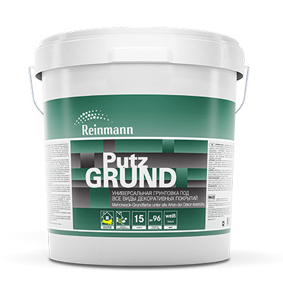 Грунтовка REINMANN PutzGrund универсальная под все виды декоративных покрытий/15л(белая)